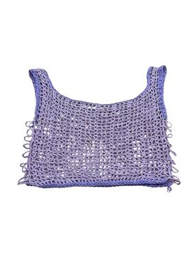 Custom Handmade Crochet Silk Top Lavender Purple Gimme Danger LA